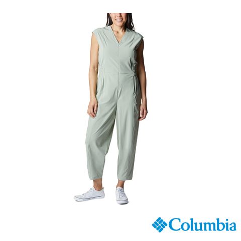 Columbia 哥倫比亞 女款-Omni-Shield 防潑連身背心褲裝-灰綠 UAR36160GG (2023春夏)