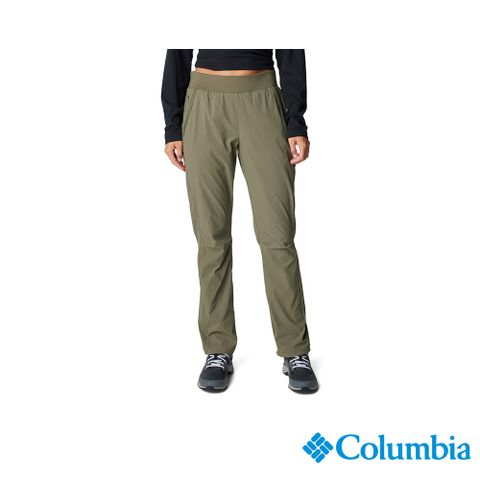 Columbia 哥倫比亞 女款-超防曬UPF50防潑長褲-軍綠色 UAK92850AG (2024春夏)