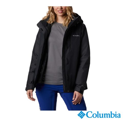 Columbia 哥倫比亞 女款-Omni-TECH™防水保暖兩件式外套-黑色 UWR06350BK /FW22