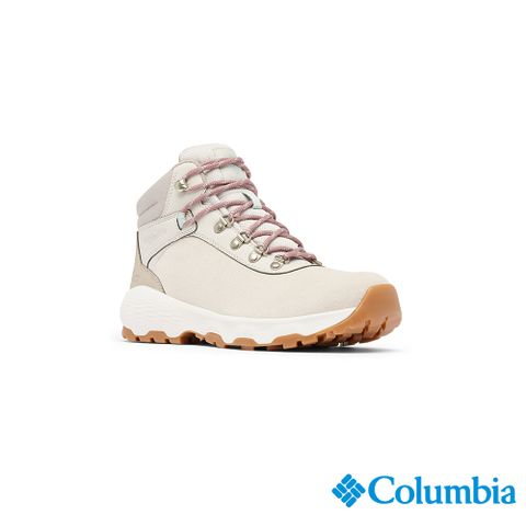 Columbia 哥倫比亞 女款- 防水高筒健行鞋(寬楦)-卡其灰 UYK71830KY/JS