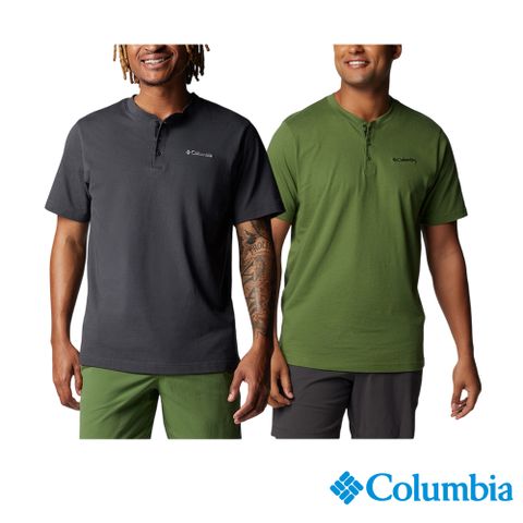 Columbia 哥倫比亞 男款 - 亨利領短袖上衣 (2024春夏)