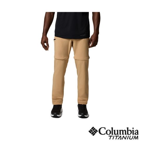 Columbia 哥倫比亞 男款-超防曬UPF50防潑兩截式長褲-卡其 UAE39690KI/JS