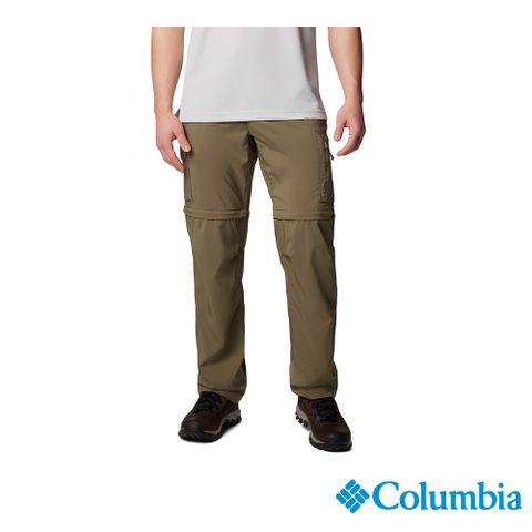 Columbia 哥倫比亞 男款 - 防曬UPF50 快排兩截式長褲-軍綠色 UAE98340AG/JS