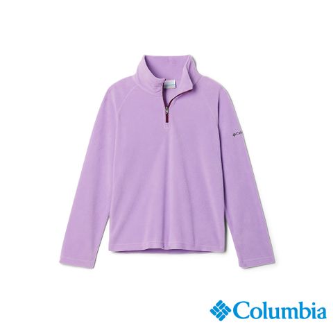 Columbia 哥倫比亞 童款 - Glacial™ 刷毛半開襟上衣-木菫紫 UAG69870MV-HF