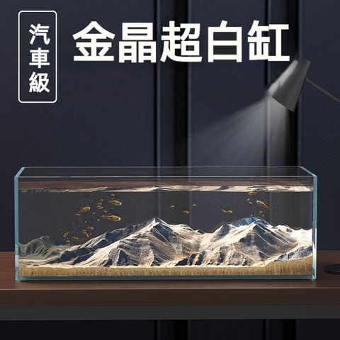 【木洸】80*40*40cm超白玻璃魚缸家 造景大型魚缸 溪流缸 裸缸 生態烏龜缸 專業魚缸 養魚 水族箱
