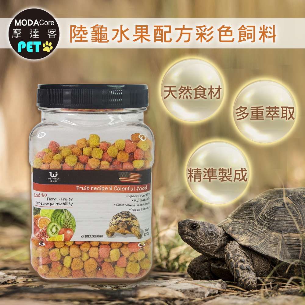 WEIYITER 維益特 【摩達客特寵系列】-陸龜水果配方彩色飼料120g