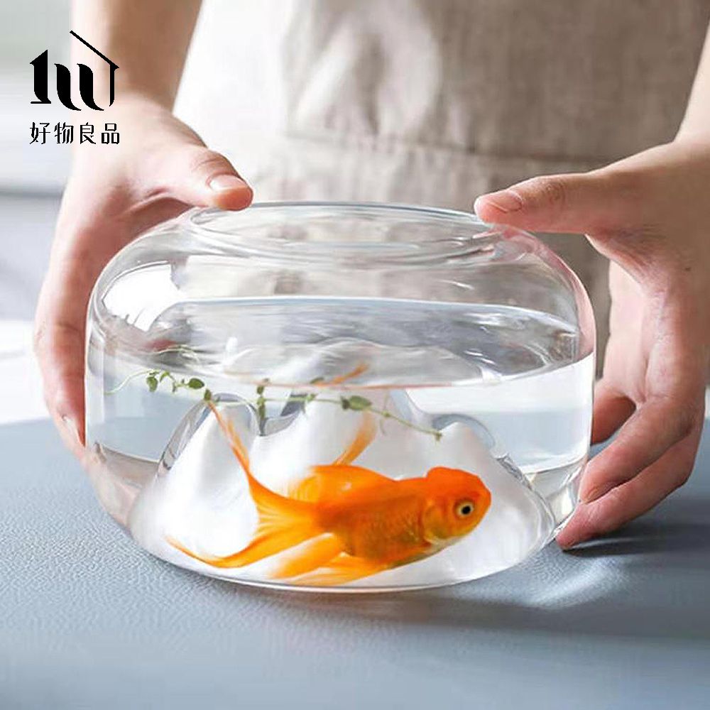 好物良品 純手工雪山造景玻璃魚缸 (高透光)