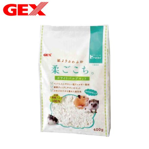 GEX 小動物柔軟白淨棉紙墊料 400g (寵物鼠兔鳥適用)