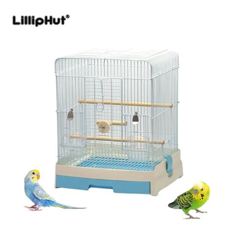 【LillipHut 麗利寶】舒適快潔鳥籠2201藍色 35型