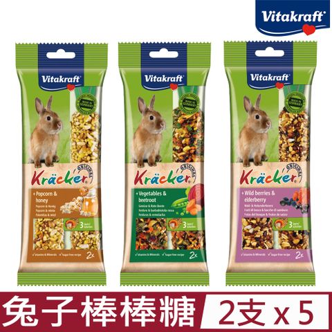 Vitakraft 【5入組】德國 VITA-兔子棒棒糖 袋裝/2支入