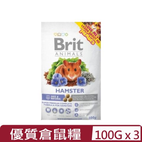 Brit 咘莉 【3入組】-優質倉鼠糧 100g (100011)