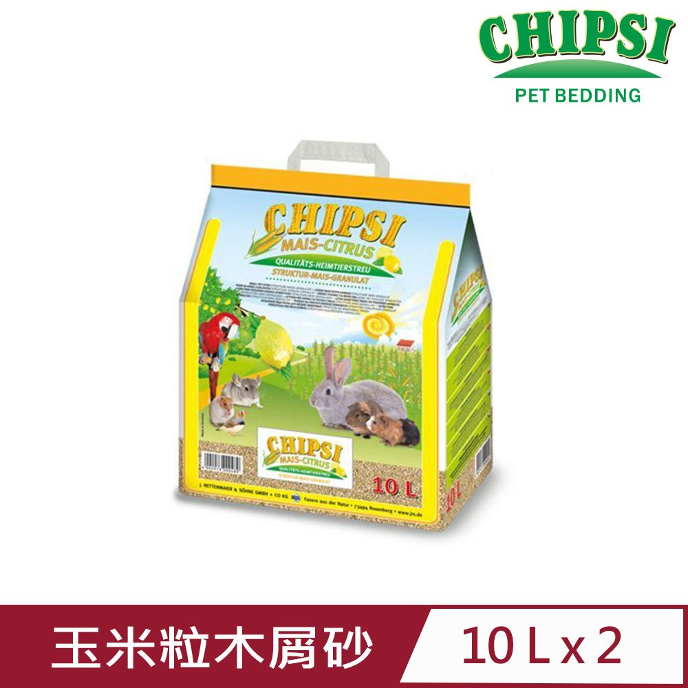 CHIPSI 【2入組】JRS德國-檸檬香玉米粒木屑砂 10L (J16)