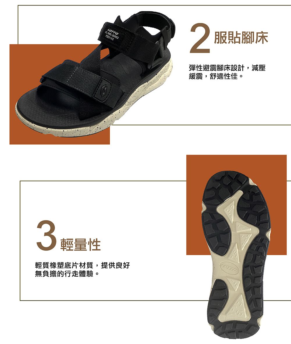 LOTTO SERIESVX 服貼腳床彈性避震腳床設計,減壓緩震,舒適性佳。 性輕質橡塑底片材質,提供良好無負擔的行走體驗。