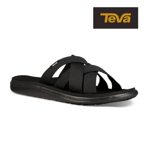 TEVA經典暢銷【TEVA】原廠貨 男 Voya Slide 寬版交叉織帶拖鞋/雨鞋/水鞋(黑色-TV1099272BLK)
