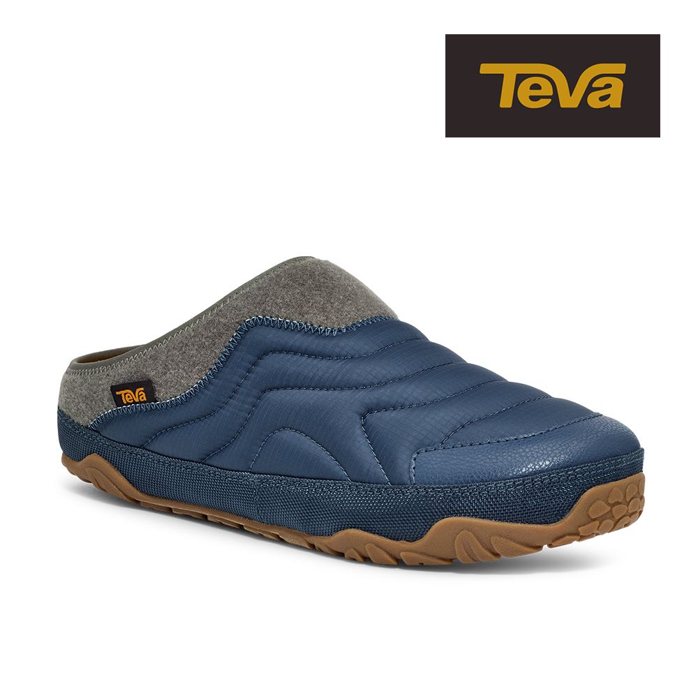 TEVA 原廠貨 男/女/中性 ReEmber Terrain 防潑水菠蘿麵包鞋/穆勒鞋/休閒鞋/懶人鞋(藍青色-TV1129596BWGT)