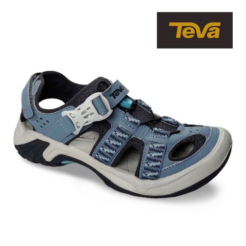 TEVA 經典暢銷【TEVA】原廠貨 女 Omnium W 護趾水陸機能涼鞋/雨鞋/水鞋(階梯藍-TV6154SBMR)