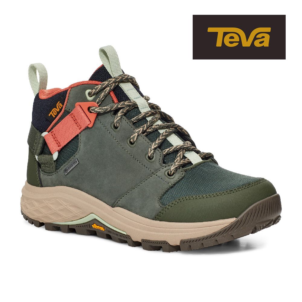 TEVA 原廠貨 女 Grandview GTX 高筒防水黃金大底郊山鞋/登山鞋(百里香綠-TV1106832THY)