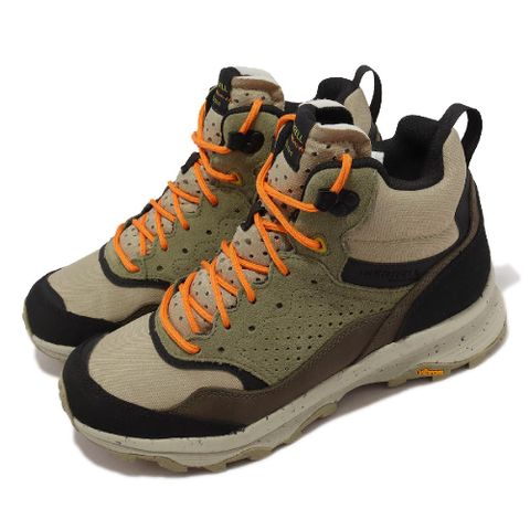 Merrell 戶外鞋 Speed Solo Mid WP 男鞋 綠棕色 襪套式 防水 登山 郊山 運動鞋 ML004535