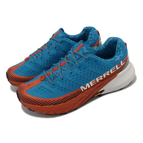 Merrell 邁樂 戶外鞋 Agility Peak 5 男鞋 女鞋 藍 橘 黃金大底 郊山 登山 越野 ML067755