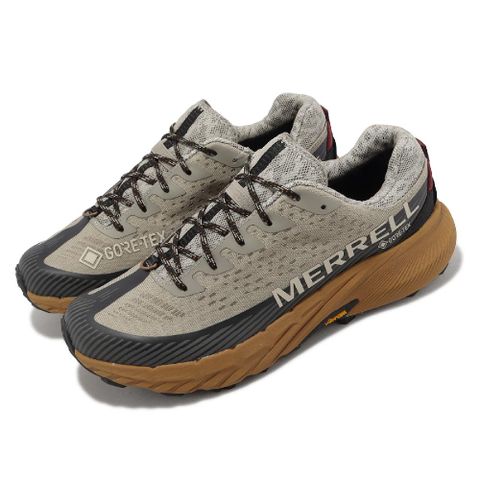 Merrell 邁樂 戶外鞋 Agility Peak 5 GTX 男鞋 卡其 黑 防水 黃金大底 郊山 登山 越野 ML067749