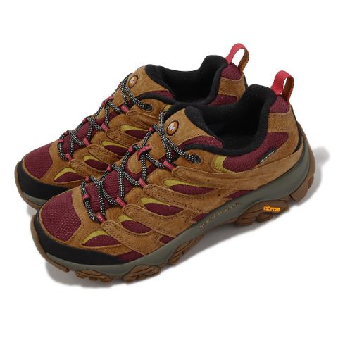 Merrell 邁樂 戶外鞋 Moab 3 GTX 男鞋 棕 紅 防水 黃金大底 真皮 越野 郊山 避震 支撐 登山鞋 ML037277