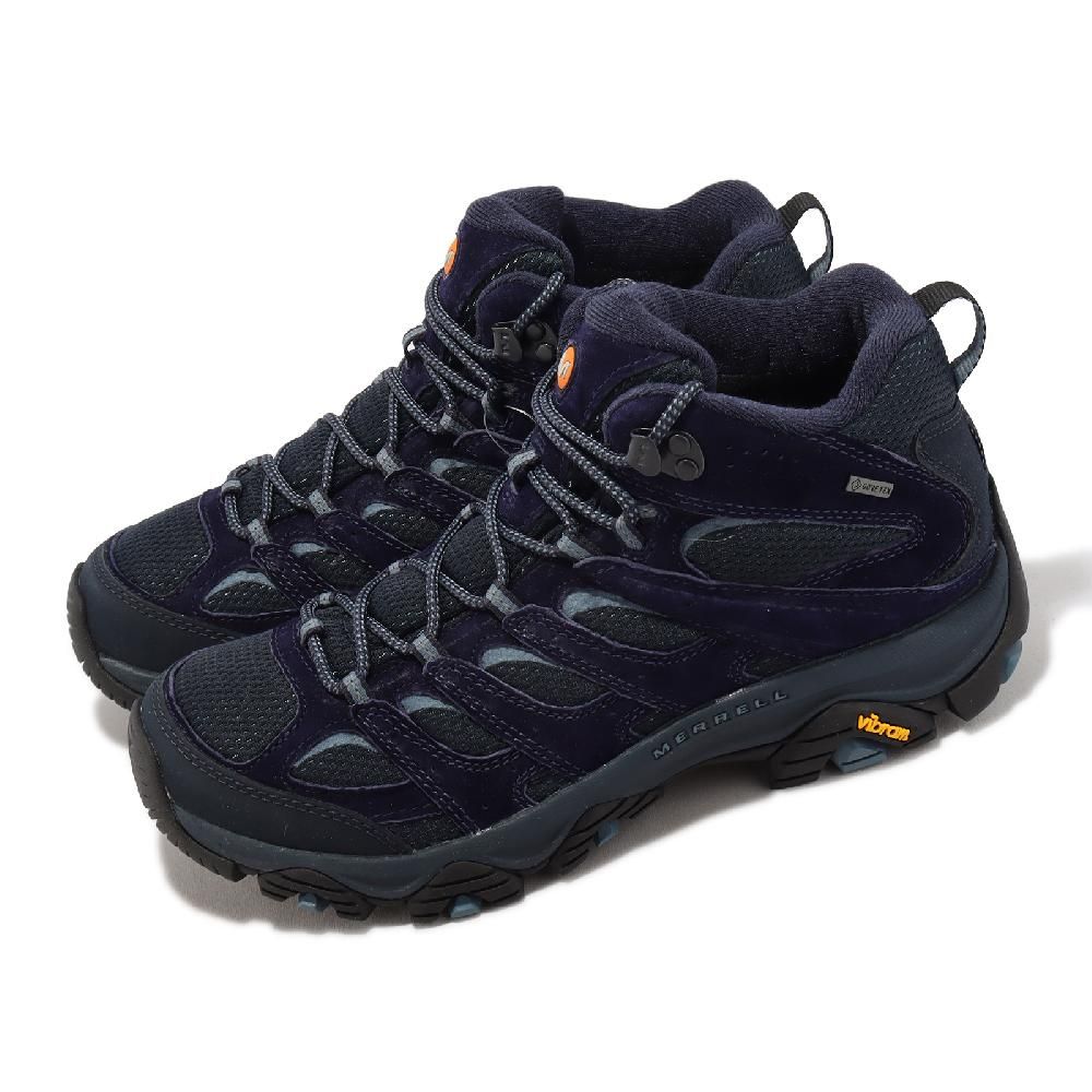 Merrell  邁樂 戶外鞋 Moab 3 Mid GTX 男鞋 藍 防水 越野 中筒 郊山 登山 Vibram ML037733