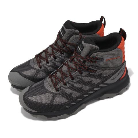 Merrell 邁樂 戶外鞋 Speed Eco Mid 男鞋 灰 黑 防潑水 抓地 耐磨 郊山 登山鞋 ML038115