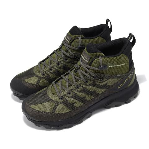 Merrell 邁樂 戶外鞋 Speed Eco Mid 男鞋 綠 黑 防潑水 抓地 耐磨 郊山 登山鞋 ML037539