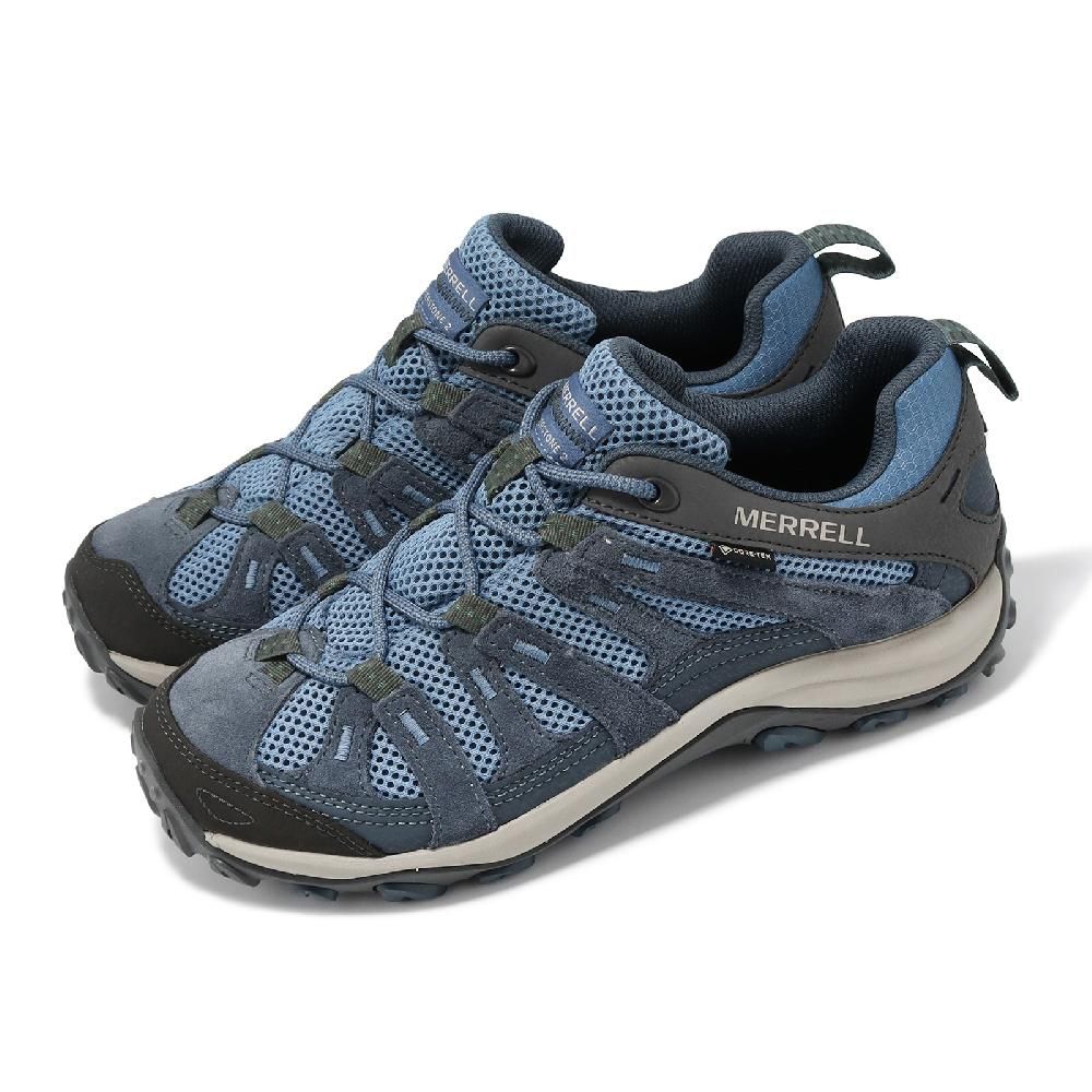 Merrell  邁樂 戶外鞋 Alverstone 2 GTX 男鞋 藍 黑 防水 襪套 避震 抓地 郊山 健行 登山鞋 ML037609