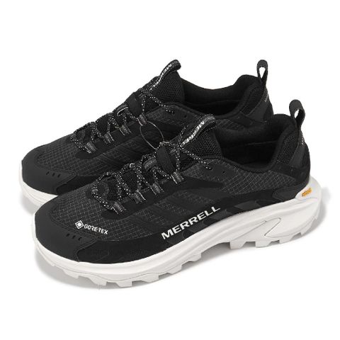 Merrell 邁樂 戶外鞋 Moab Speed 2 GTX 男鞋 黑白 防水 抗撕裂 黃金大底 郊山 登山鞋 ML038171