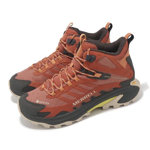 Merrell 邁樂 戶外鞋 Moab Speed 2 Mid GTX 男鞋 棕 黑 防水 高筒 黃金大底 郊山 登山鞋 ML037507