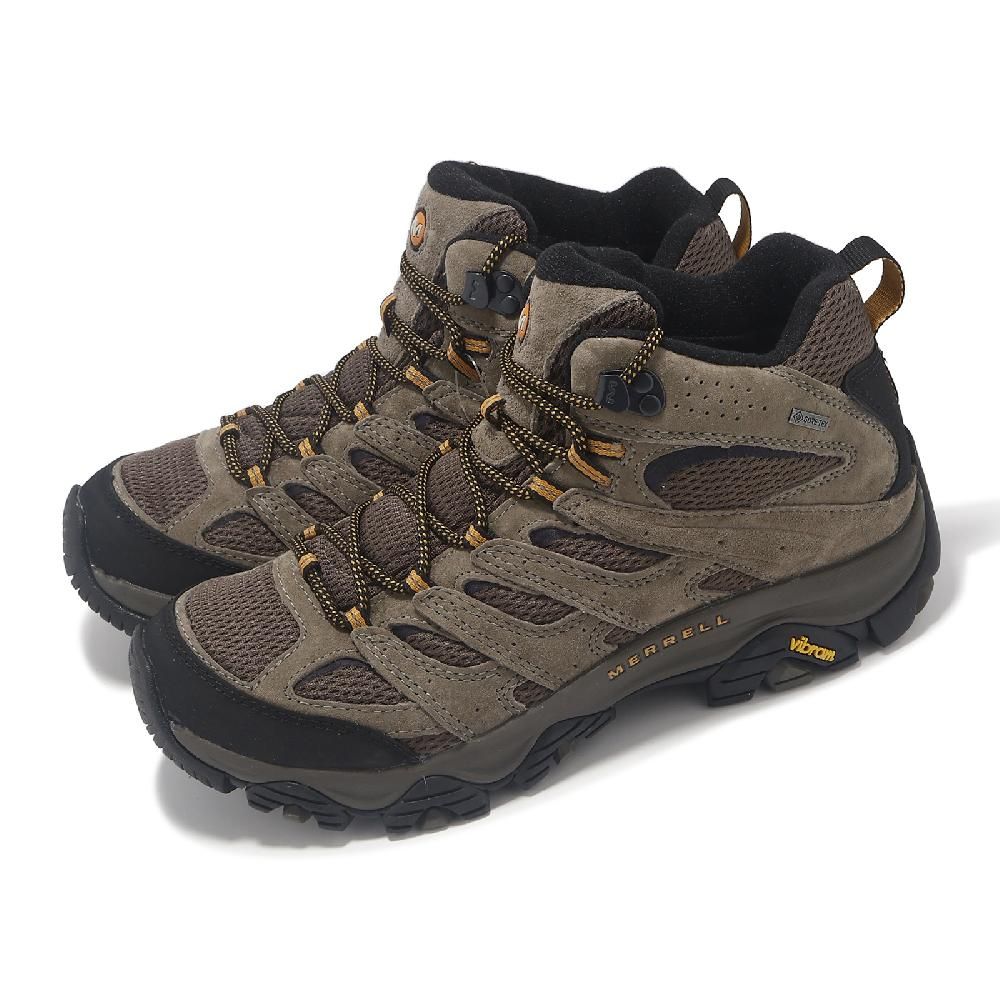 Merrell  邁樂 戶外鞋 Moab 3 Mid GTX 男鞋 棕 黑 防水 襪套 抓地 郊山 登山鞋 ML035795