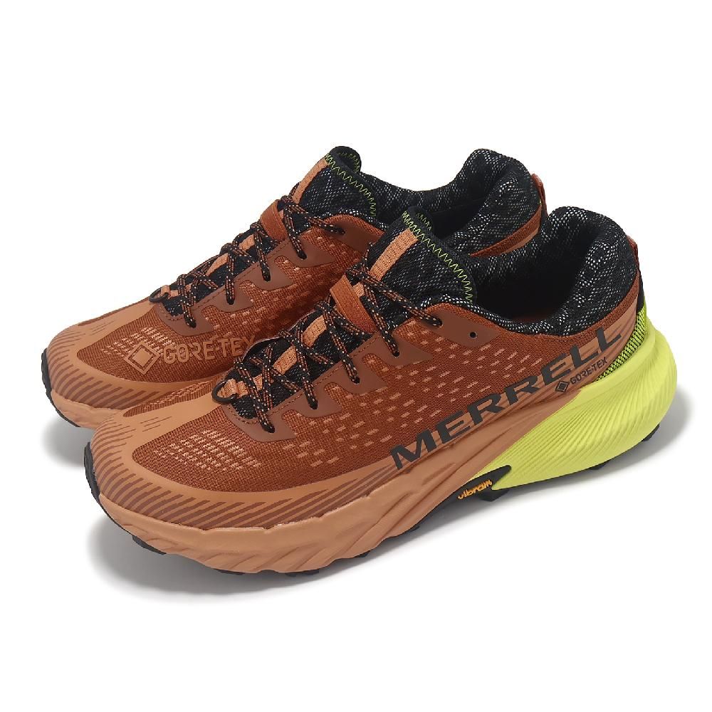 Merrell  邁樂 越野跑鞋 Agility Peak 5 GTX 男鞋 橘 黃 防水 襪套 抓地 越野 運動鞋 ML068101