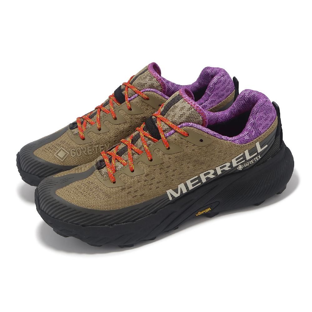 Merrell  邁樂 越野跑鞋 Agility Peak 5 GTX 男鞋 棕 紫 防水 襪套 抓地 越野 運動鞋 ML068107