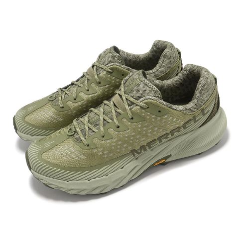 Merrell 邁樂 越野跑鞋 Agility Peak 5 男鞋 苔癬綠 緩衝 抓地 橡膠大底 運動鞋 ML068159