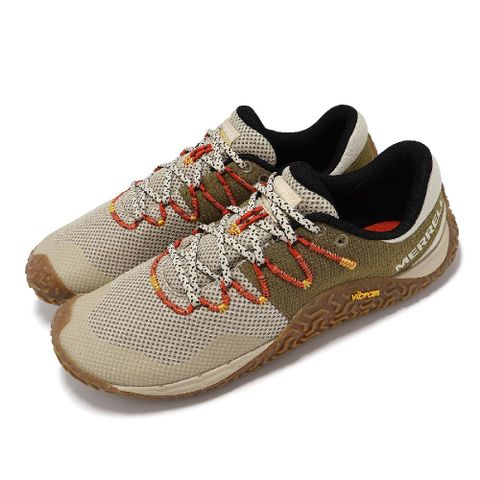 Merrell 邁樂 戶外鞋 Trail Glove 7 男鞋 卡其 橘 黃金大底 透氣 郊山 健行 運動鞋 ML068139
