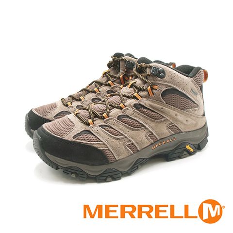 Merrell (男)MOAB 3 MID GORE-TEX防水登山中筒透氣健行鞋  男鞋-卡其