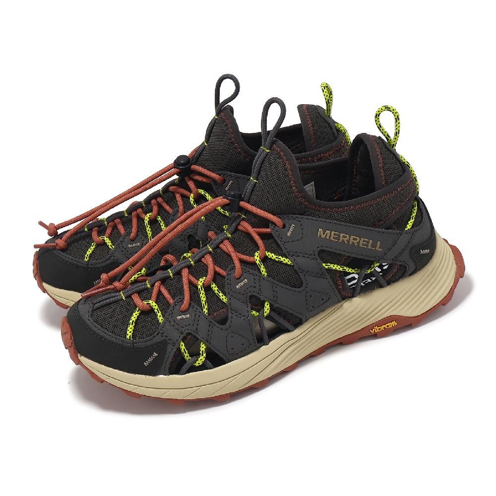 Merrell  邁樂 戶外鞋 Moab Flight Sieve 男鞋 灰 橘 輕量 黃金大底 登山 越野 運動鞋 ML068079