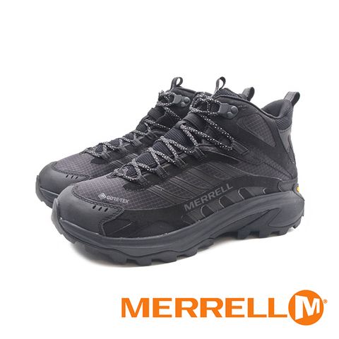 Merrell (男)MOAB SPEED 2 MID GORE-TEX防水輕量登山戶外高筒鞋 男鞋-黑