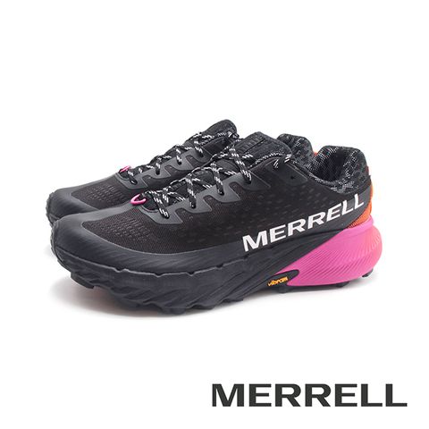 Merrell (男)AGILITY PEAK 5戶外健身輕量型慢跑越野運動鞋 男鞋-黑色