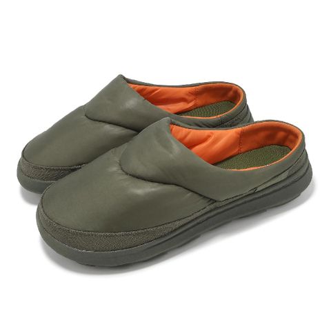 Merrell 邁樂 休閒鞋 HUT Moc 2 Quilted Slide 男鞋 綠 橘 輕量 保暖 拖鞋 休閒便鞋 ML006253