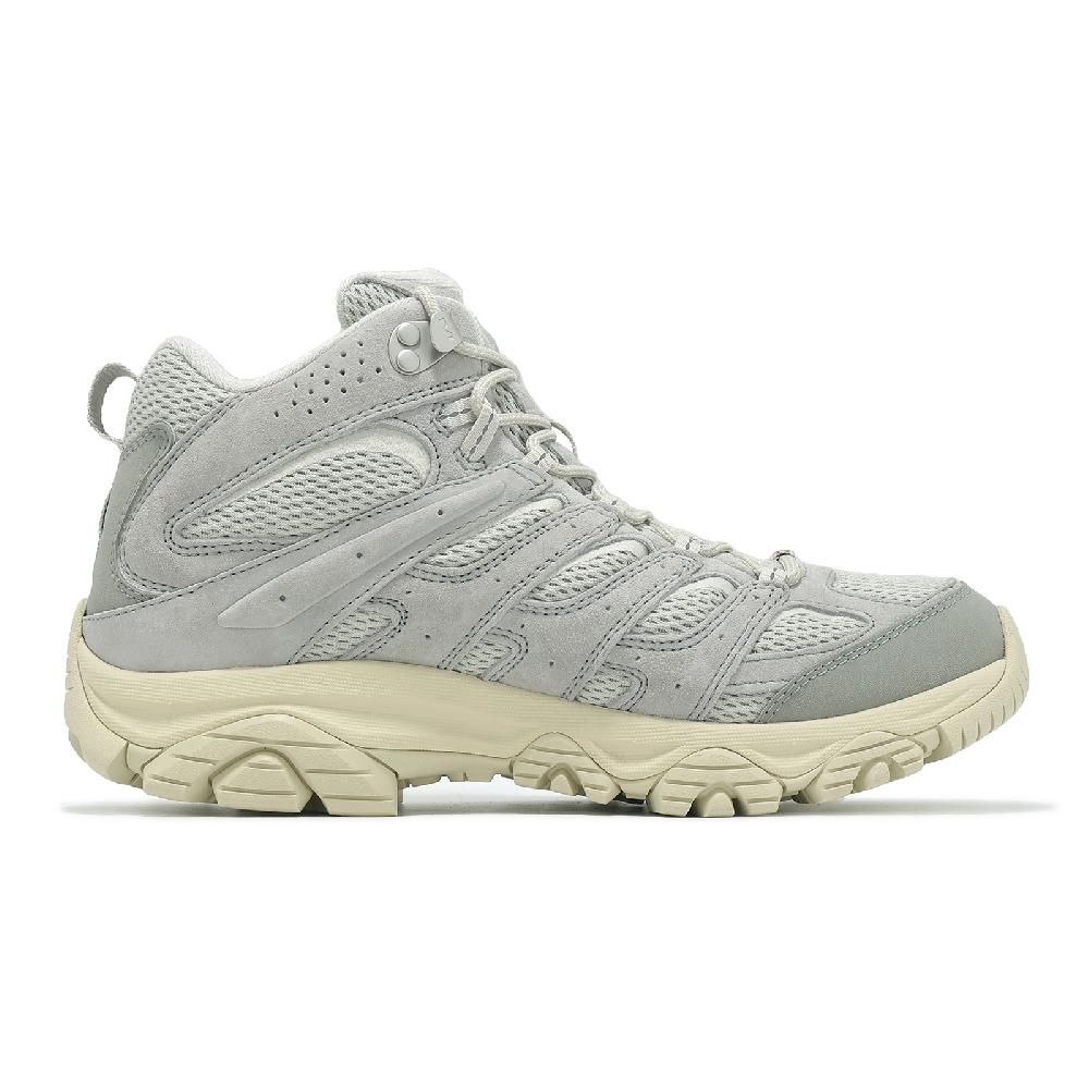 Merrell 邁樂 Merrell 邁樂 戶外鞋 Moab 3 Mid WP 男鞋 灰 米白 防潑水 中筒 黃金大底 登山鞋 廣告主打款 ML038391