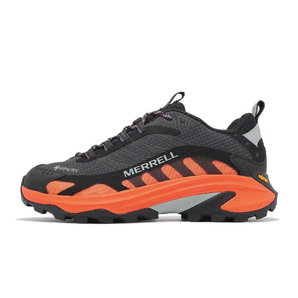 Merrell Merrell 邁樂 戶外鞋 Moab Speed 2 GTX 男鞋 黑橘 防水 抗撕裂 黃金大底 登山鞋  ML038393