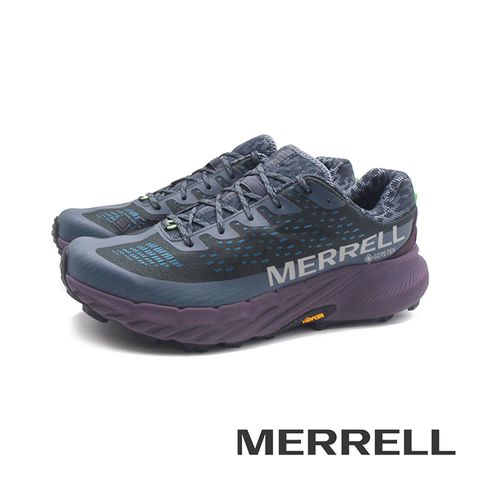 Merrell (男)AGILITY PEAK 5 GTX戶外健身輕量型慢跑越野防水運動鞋 男鞋-石板藍