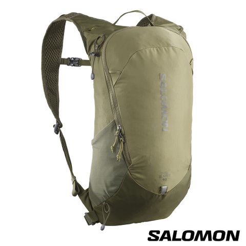 舒適輕量簡約設計SALOMON TRAILBLAZER 10 水袋背包 橄欖綠/橄欖綠/烏木黑