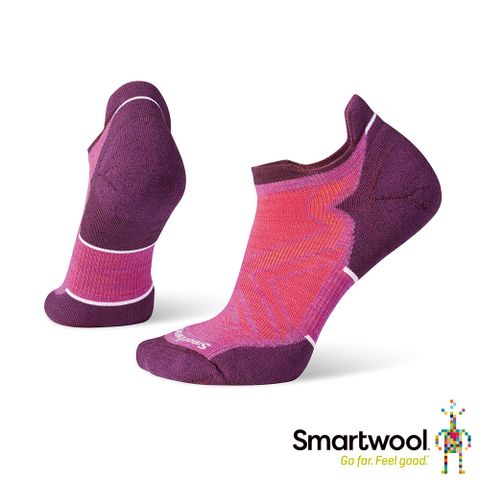 SmartWool 女機能跑步局部輕量減震踝襪 粉霧紫