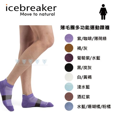 icebreaker IB105128 女 薄毛圈多功能運動踝襪