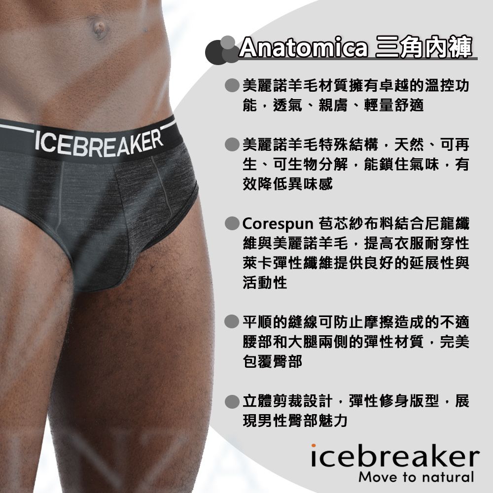 icebreaker IB103031 男 Anatomica 三角內褲-BF150