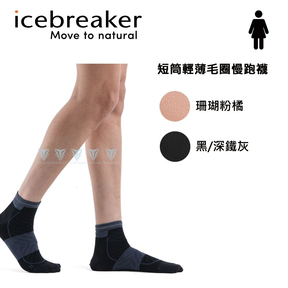 icebreaker IB0A56VK 女 短筒輕薄毛圈慢跑襪