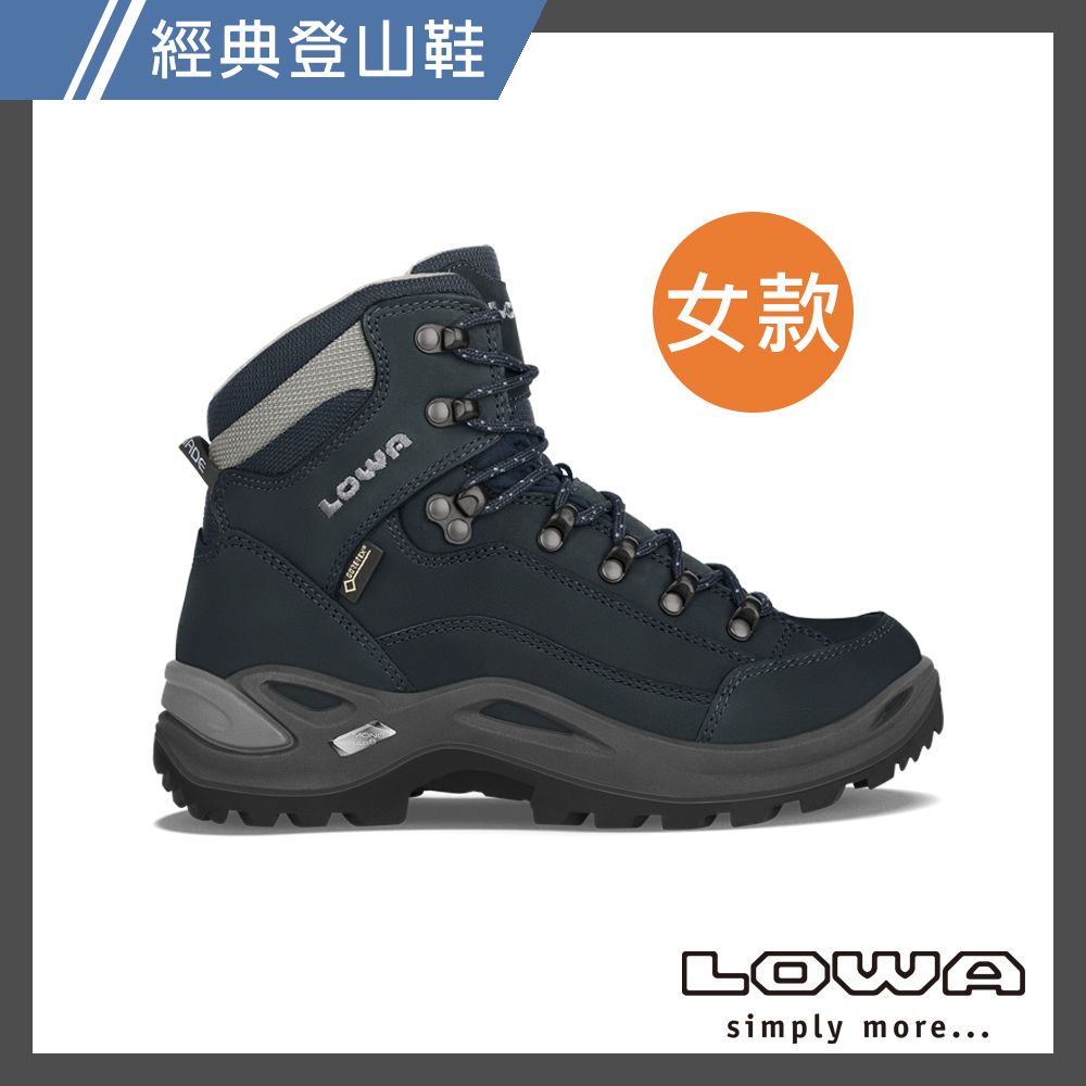 德國LOWA】女中筒多功能健行鞋海軍藍/灰RENEGADE GTX MID Ws #登山鞋